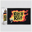 Petit paillasson flamme et crane rock'n'roll (35x50cm)