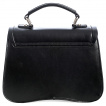 Petit sac  main similicuir rtro noir  bouton fleuri NOELLE - Banned