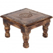 Petite table / Autel en bois  triple lune grave avec bordure