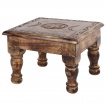 Petite table / Autel en bois  triple lune grave avec bordure