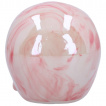 Petite tte de mort dco marbre rose en cramique (7cm)