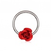 Piercing anneau CBR  rose rouge (septum, cartilage oreille...)