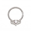 Piercing anneau vintage serti (septum, cartilage...)