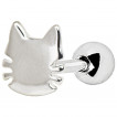 Piercing cartilage à contours tête de chat