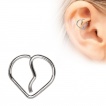 Piercing cartilage anneau coeur bris