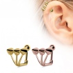 Piercing cartilage hlix en acier  3 pointes