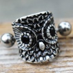 Piercing hélix hibou de la fôret
