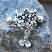 Piercing hlix vintage  fleurs