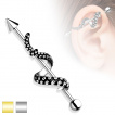 Piercing industriel en acier avec tentacule enroul autour