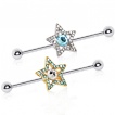 Piercing industriel  toile multi-strass