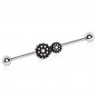 Piercing industriel  fleurs style engrenages