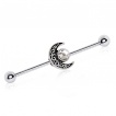 Piercing industriel tribal lune et soleil