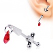 Piercing lobe oreille en forme d'épée style faux écarteur