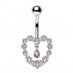 Piercing nombril  coeur mdieval