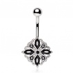 Piercing nombril fleur ornementale