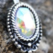 Piercing nombril miroir enchant  ventail d'opales