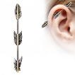 Piercing oreille industriel tiers de plume