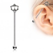 Piercing oreille industriel trident divin