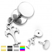 Piercing oreille style faux plug  pendentif croix celtique