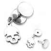 Piercing oreille style faux plug  pendentif tte de mort