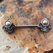 Piercing téton style victorien à perles