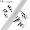 Pointe de remplacement piercing en titane grade 23 (pour tige filetage interne)