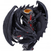 Porte bougie gothique  dragon enroul autour d'une croix  crane - Anne Stokes (26,5cm)