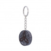 Porte clé médaillon Runes et Triquetra en résine (4,5cm)