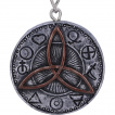 Porte cl mdaillon Runes et Triquetra en rsine (4,5cm)