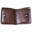 Porte-feuilles-cartes marron avec croix ailée en métal