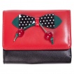 Porte-feuilles rockabilly noeud et cerises
