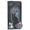 Portefeuille long à relief à chat noir sur cercle d'invocation - Lisa Parker
