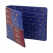 Portefeuilles médiéval à fleur de lys et lions en similicuir bleu et rouge
