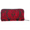 Portefeuilles noir à motif floral rouge et noeud chauve-souris - Banned