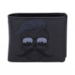 Portefeuilles noir  squelette Hipster moustachu