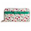 Portefeuilles Rockabilly blanc  cerises et ruban vert - BANNED