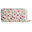 Portefeuilles Rockabilly blanc à cerises et ruban vert - BANNED