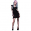 Robe courte gothique croise noire  mancherons