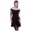 Robe courte gothique noire  col bardot