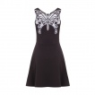 Robe goth-rock Jawbreaker noire  papillon blanc au dos