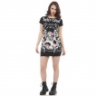 Robe goth-rock Jawbreaker noire style tarot  squelette de bourgeoise