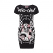 Robe goth-rock Jawbreaker noire style tarot  squelette de bourgeoise