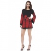 Robe gothique Jawbreaker noire et rouge  motif cathdrale