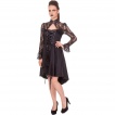 Robe gothique noire Banned  manches dentelle et lacets