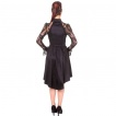 Robe gothique noire Banned  manches dentelle et lacets