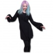 Robe gothique noire  capuche et manches amples