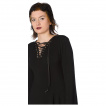 Robe noire  col en v lac - Banned