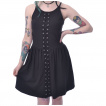 Robe noire goth-rock  oeillets et lacets croiss - Poizen Industries