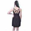 Robe noire goth-rock  oeillets et lacets croiss - Poizen Industries