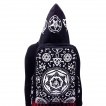 Sac à dos avec capuche gothique Banned noir à symboles ésotériques